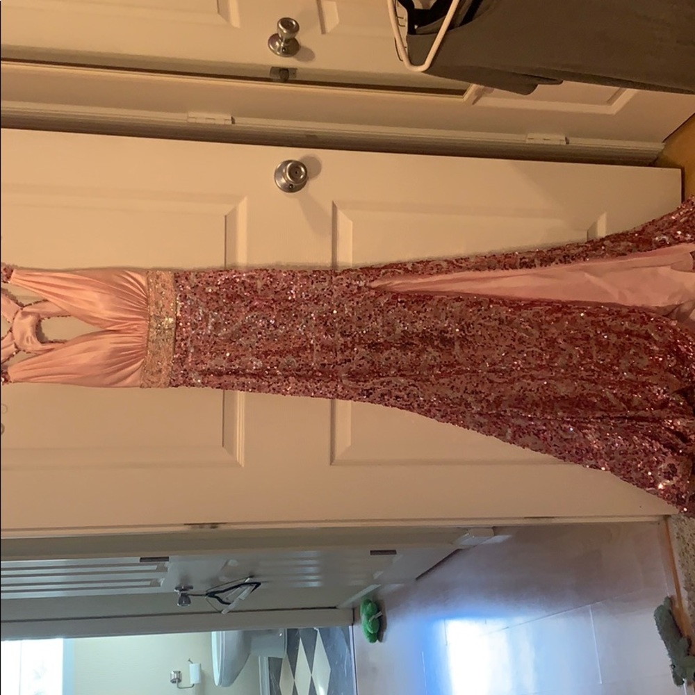 Pink sequin dress